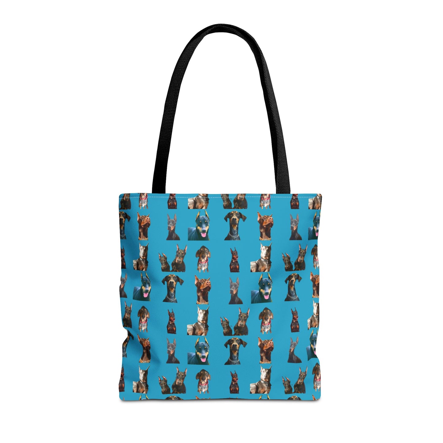 Edition 4 Doberman Model Pattern Turquoise Tote Bag