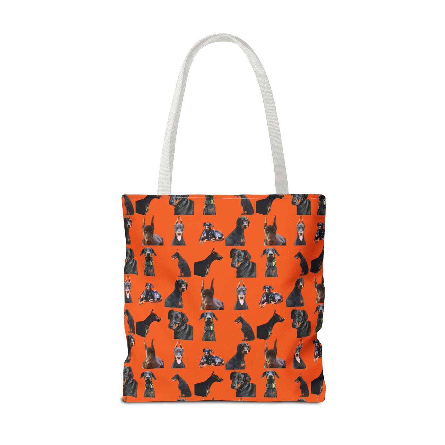 Edition 6 Doberman Model Pattern Orange Tote Bag