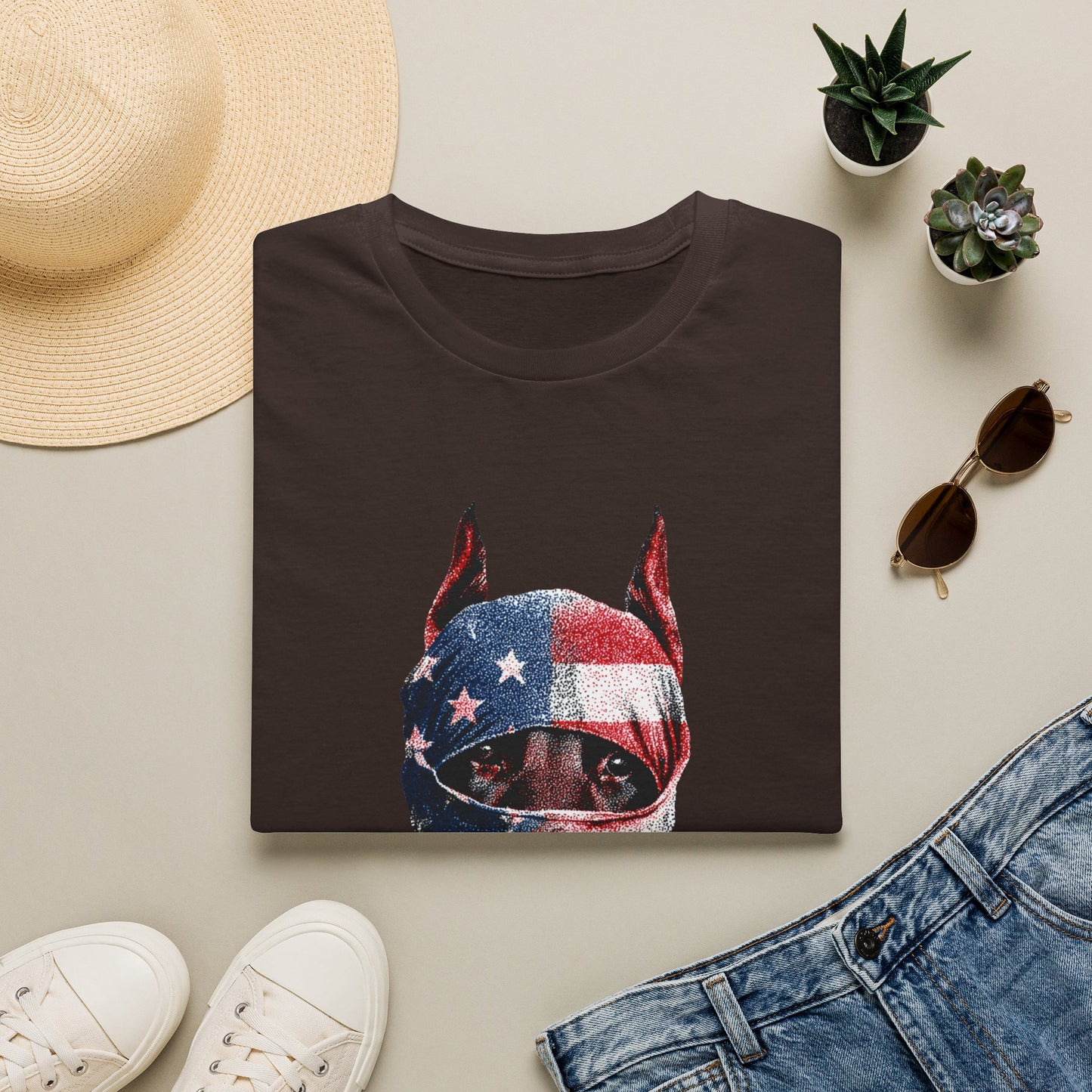 Doberman 2 Portrait T‑Shirt