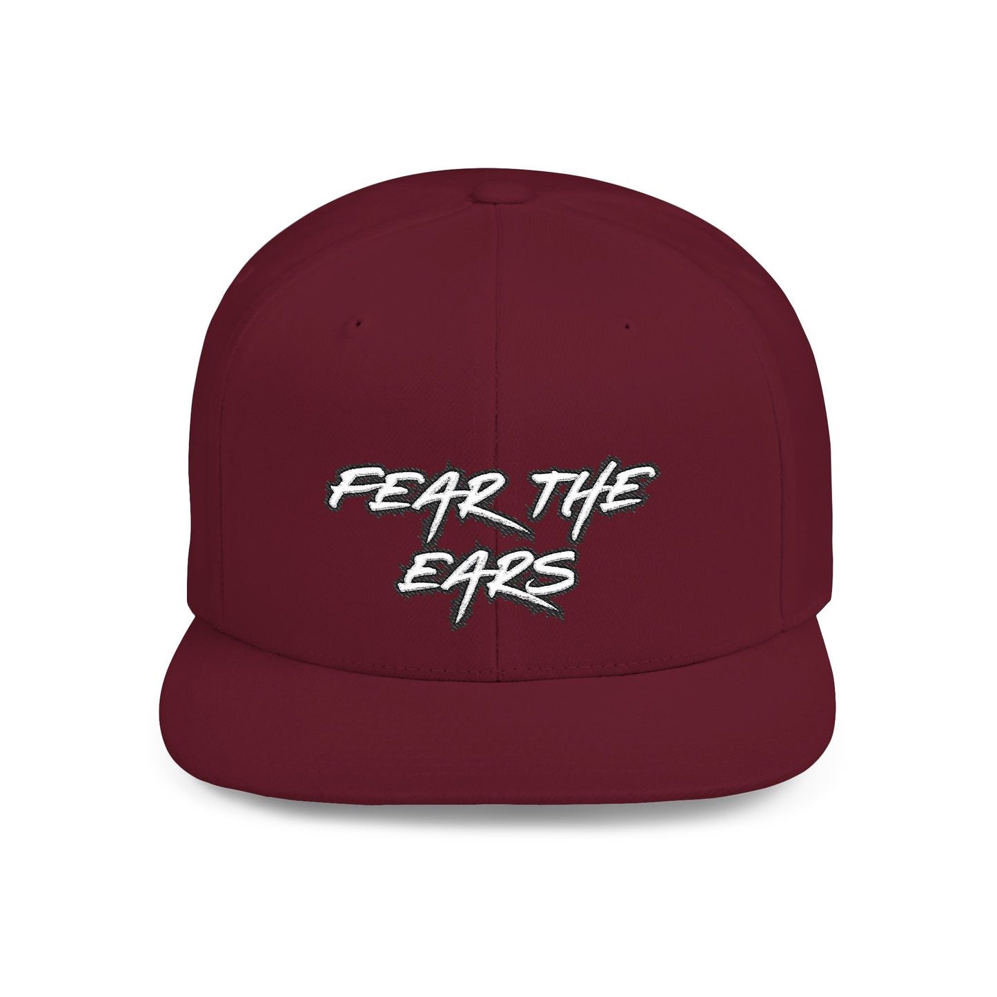 Ears 1 Embroidered Flat Bill Snapback