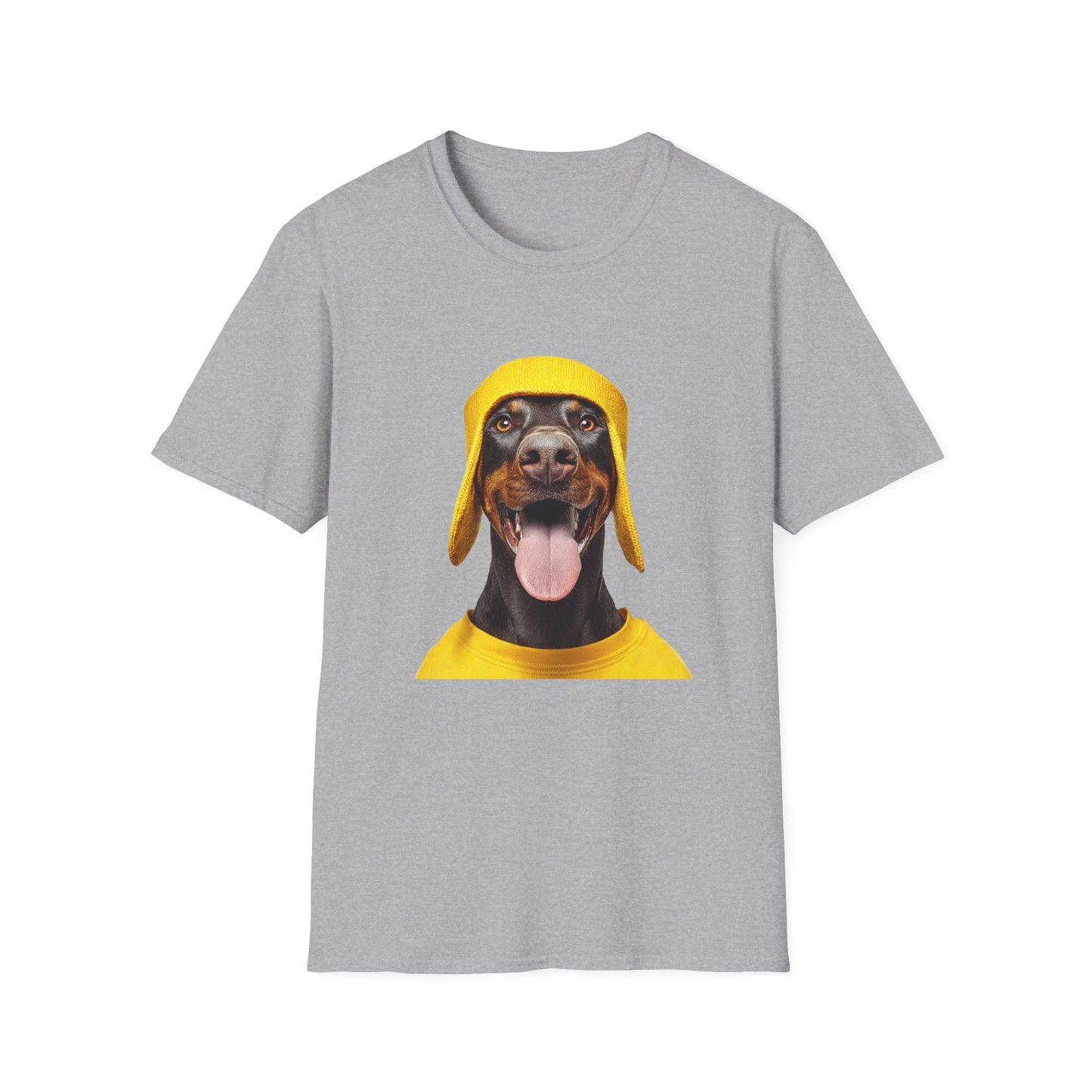 Doberman 3 Portrait T‑Shirt