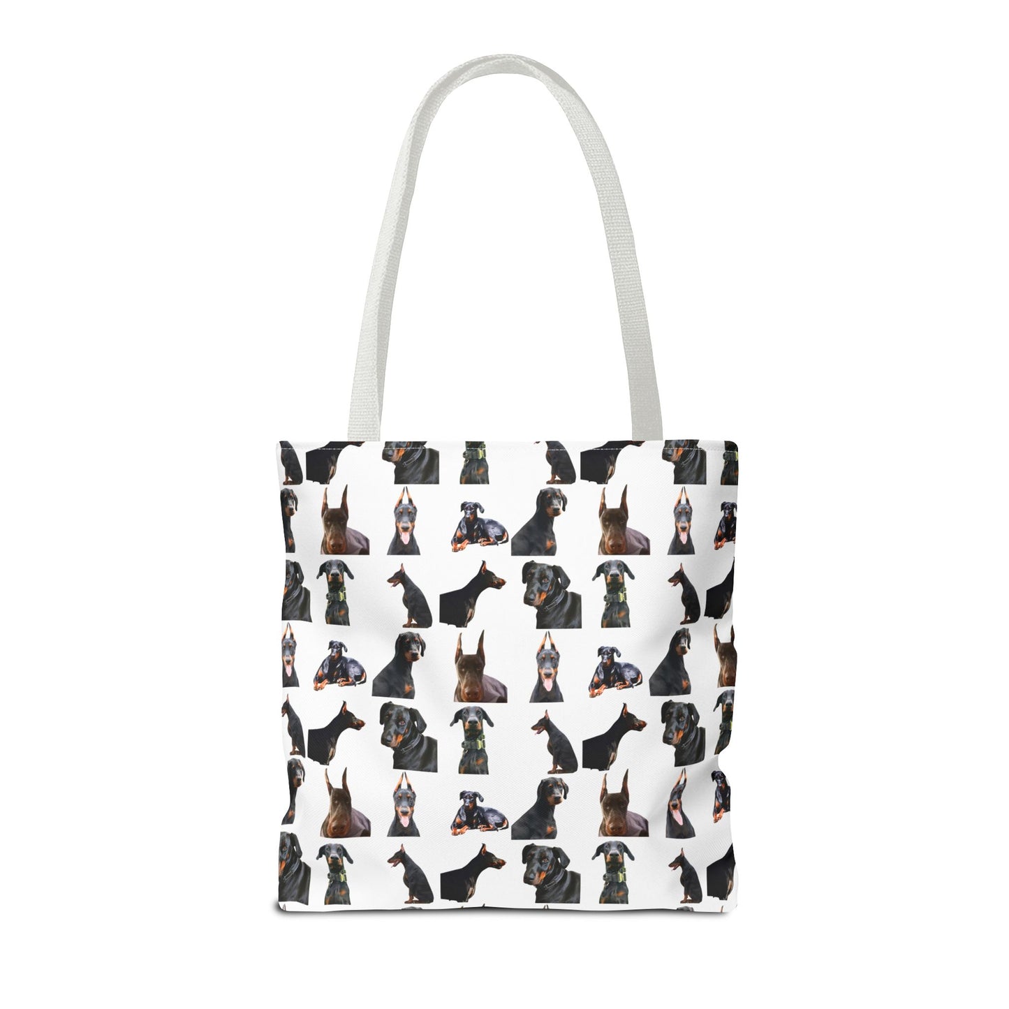 Edition 6 Doberman Model Pattern White Tote Bag