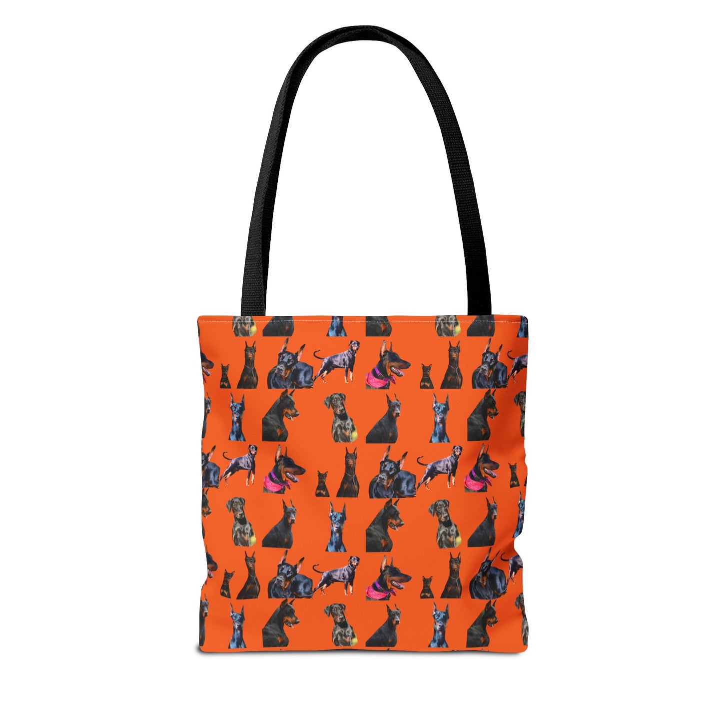 Edition 7 Doberman Model Pattern Orange Tote Bag