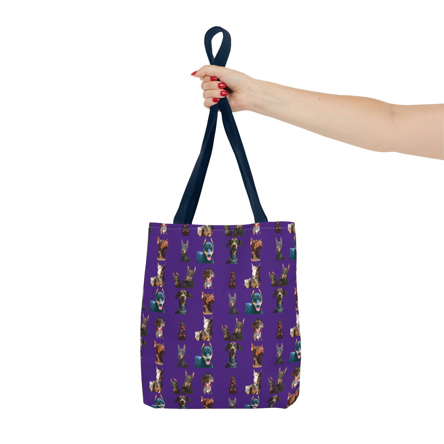 Edition 4 Doberman Model Pattern Purple Tote Bag