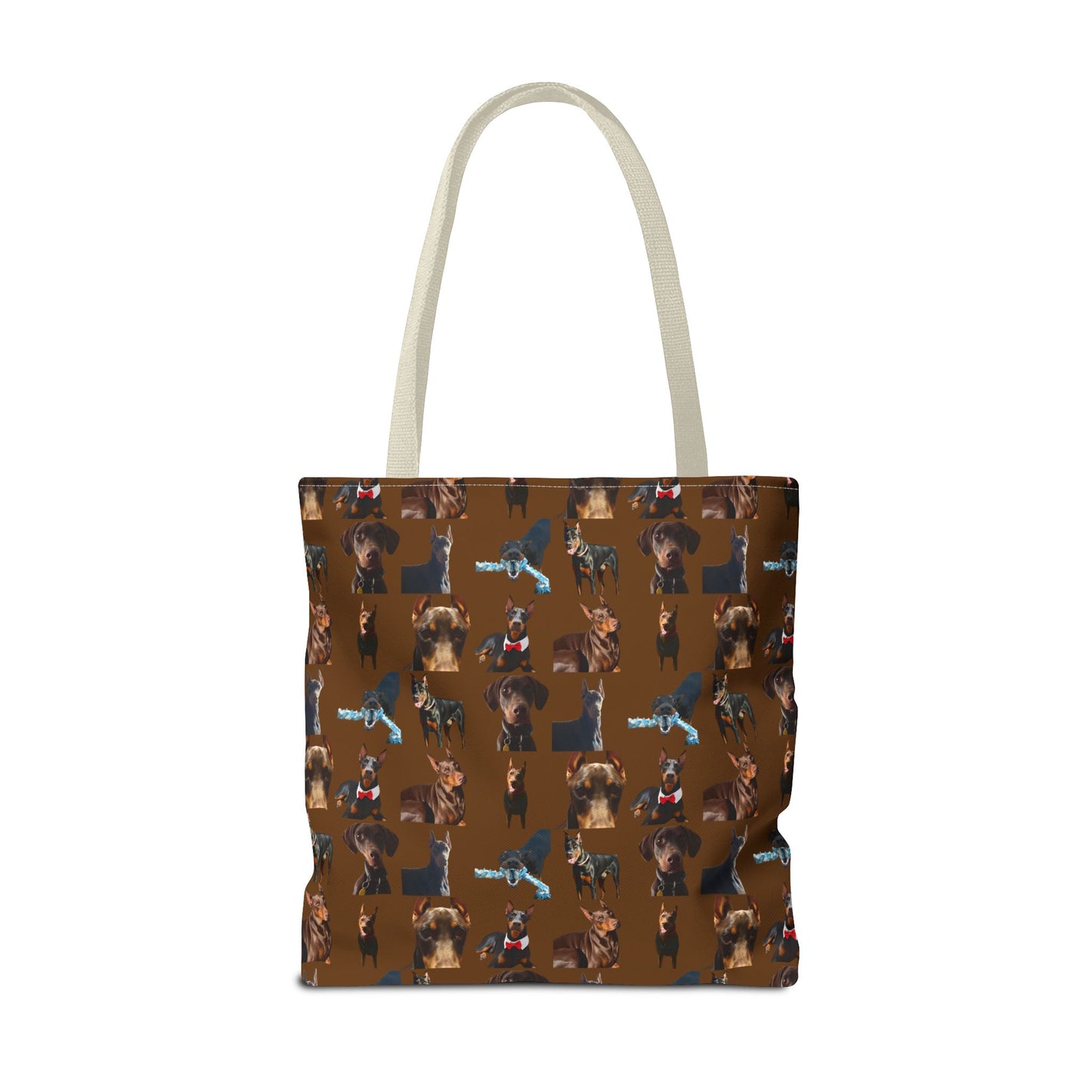Edition 1 Doberman Model Pattern Brown Tote Bag