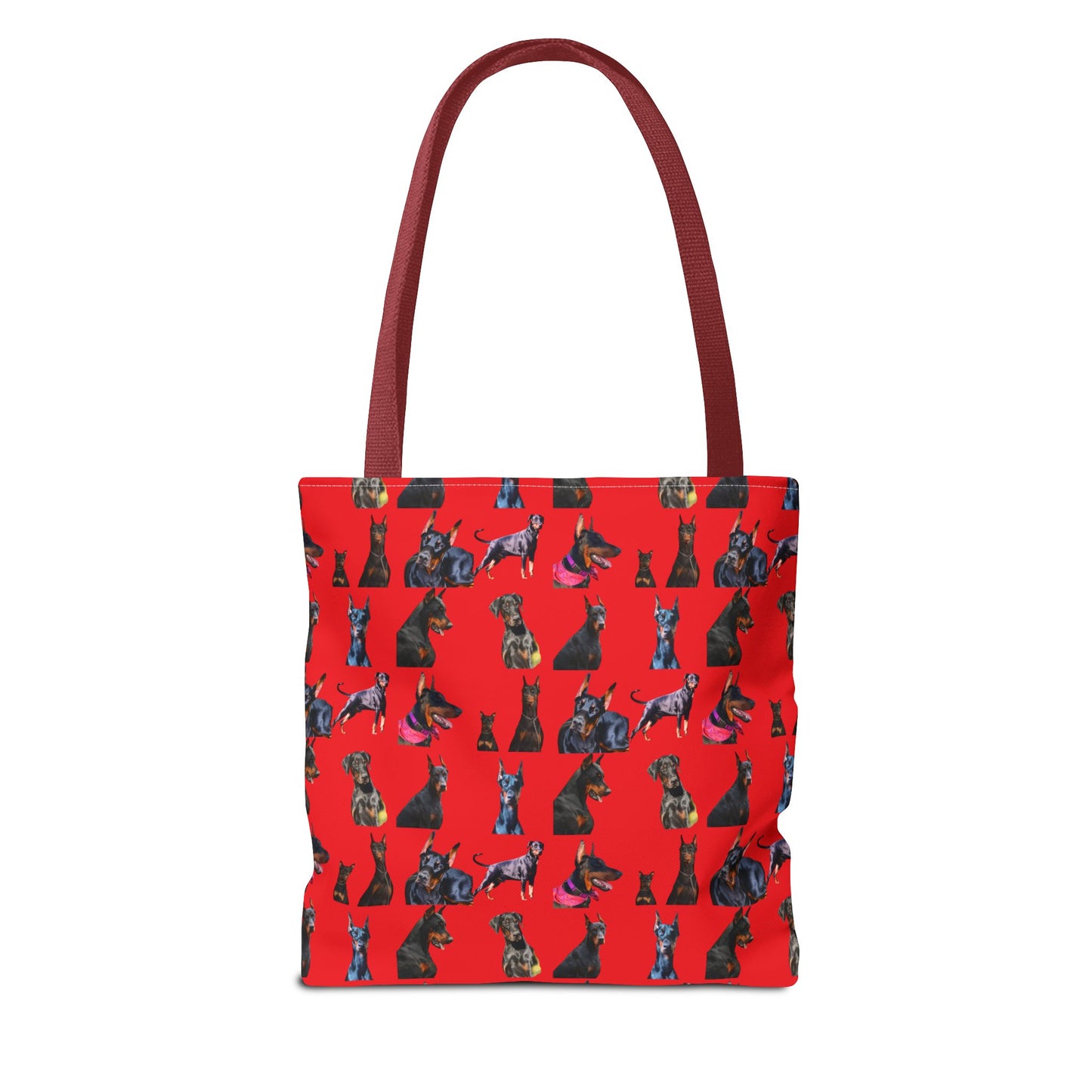 Edition 7 Doberman Model Pattern Red Tote Bag