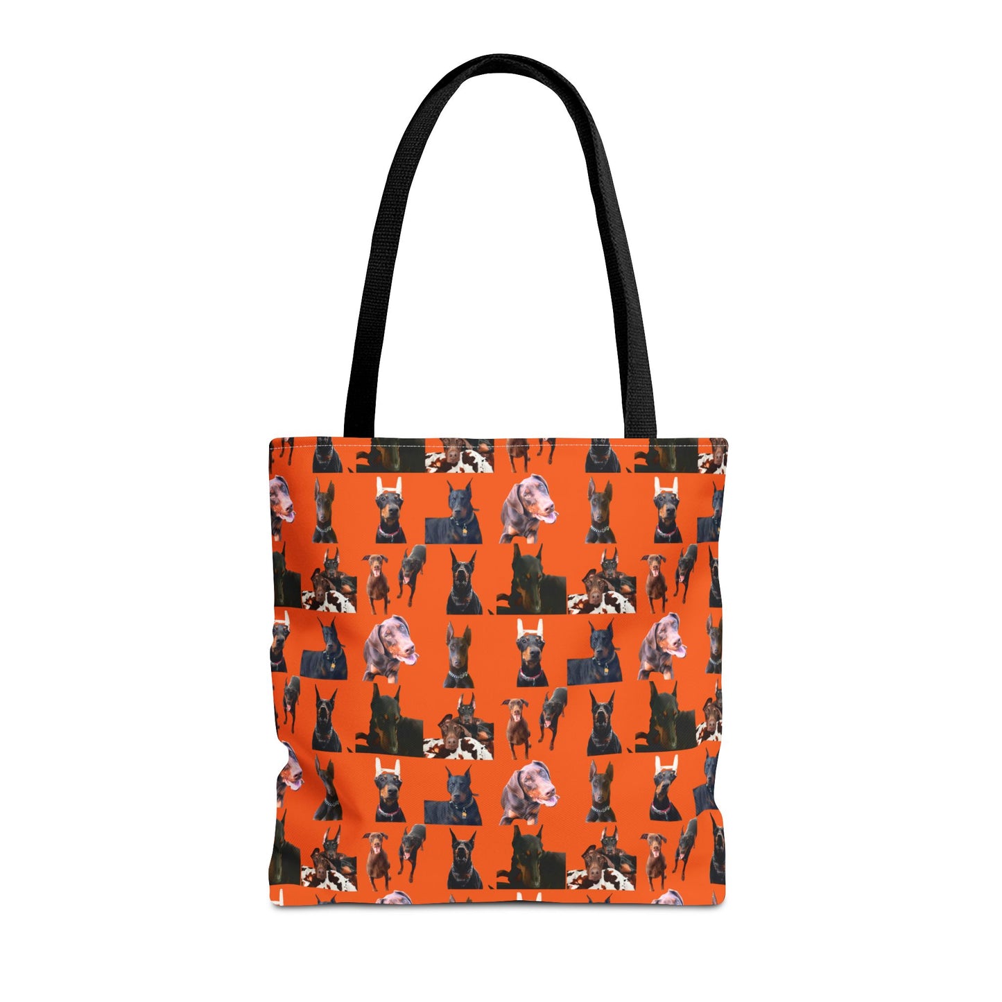 Edition 10 Doberman Model Pattern Orange Tote Bag