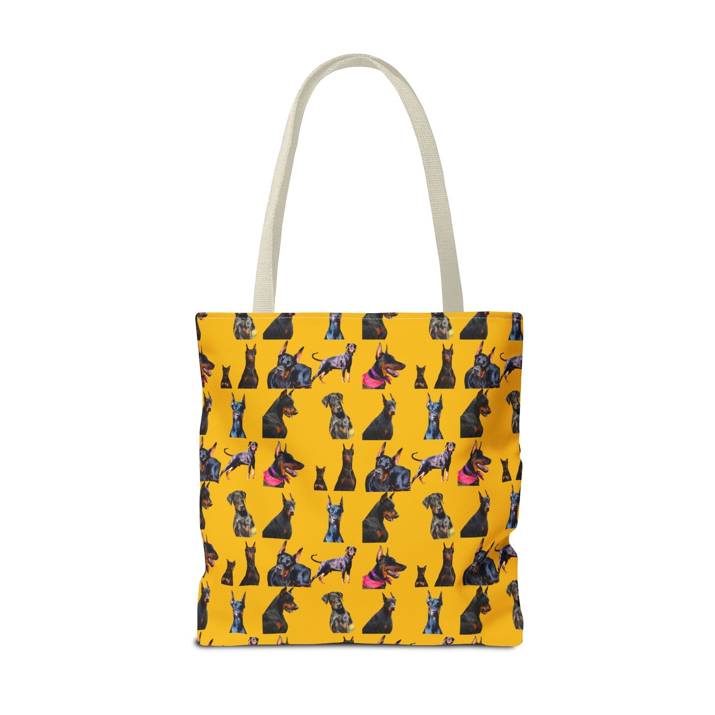 Edition 7 Doberman Model Pattern Yellow Tote Bag