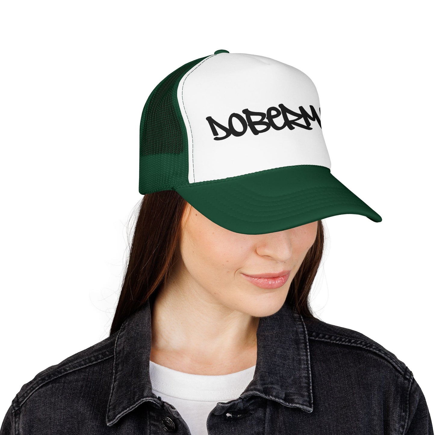 Doberman Graffiti Foam Trucker Hat Made in USA