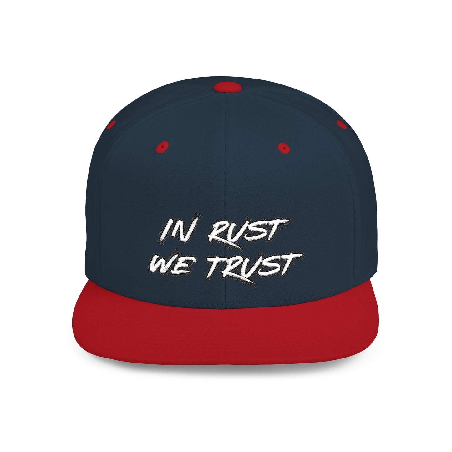 Rust 1 Embroidered Flat Bill Snapback