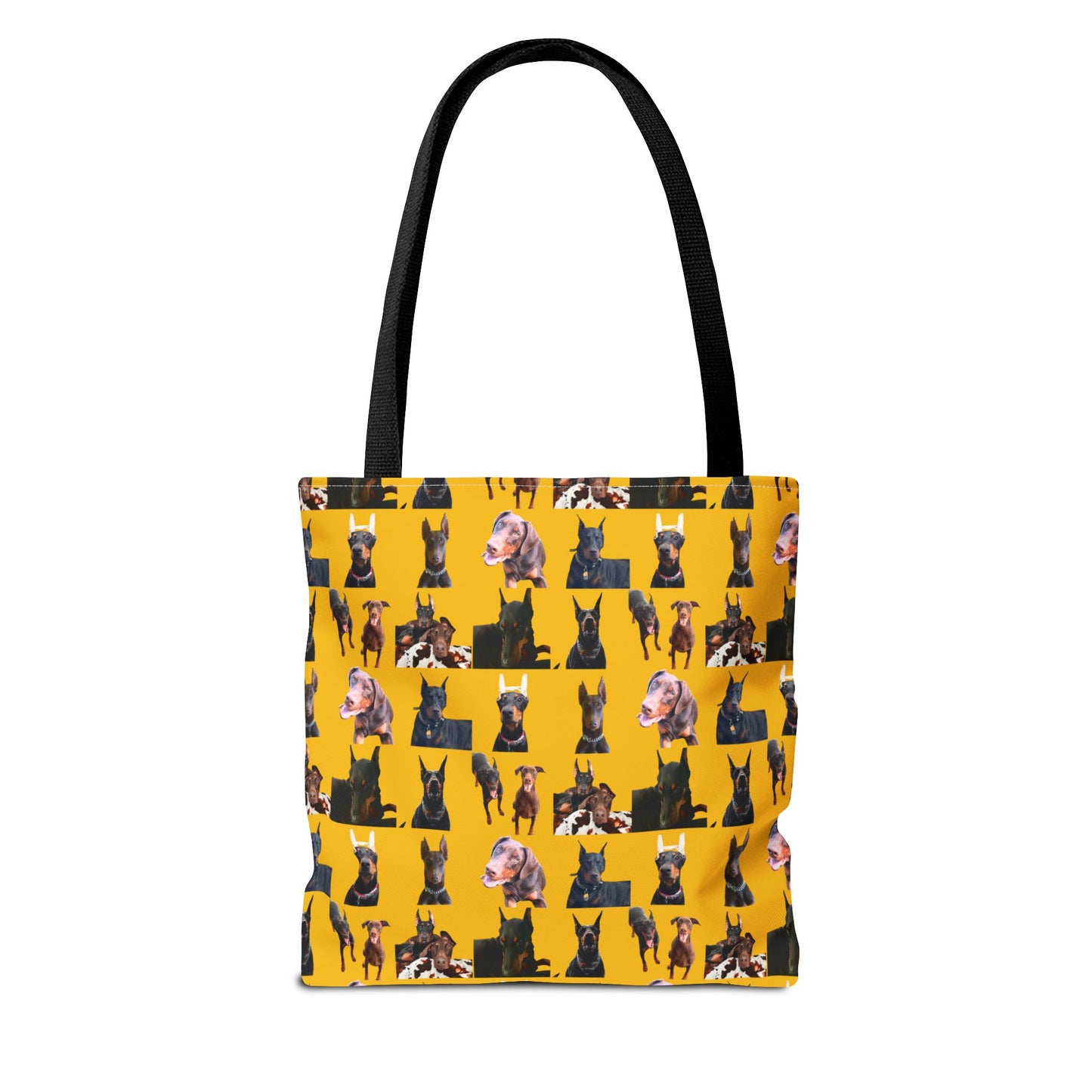 Edition 10 Doberman Model Pattern Yellow Tote Bag