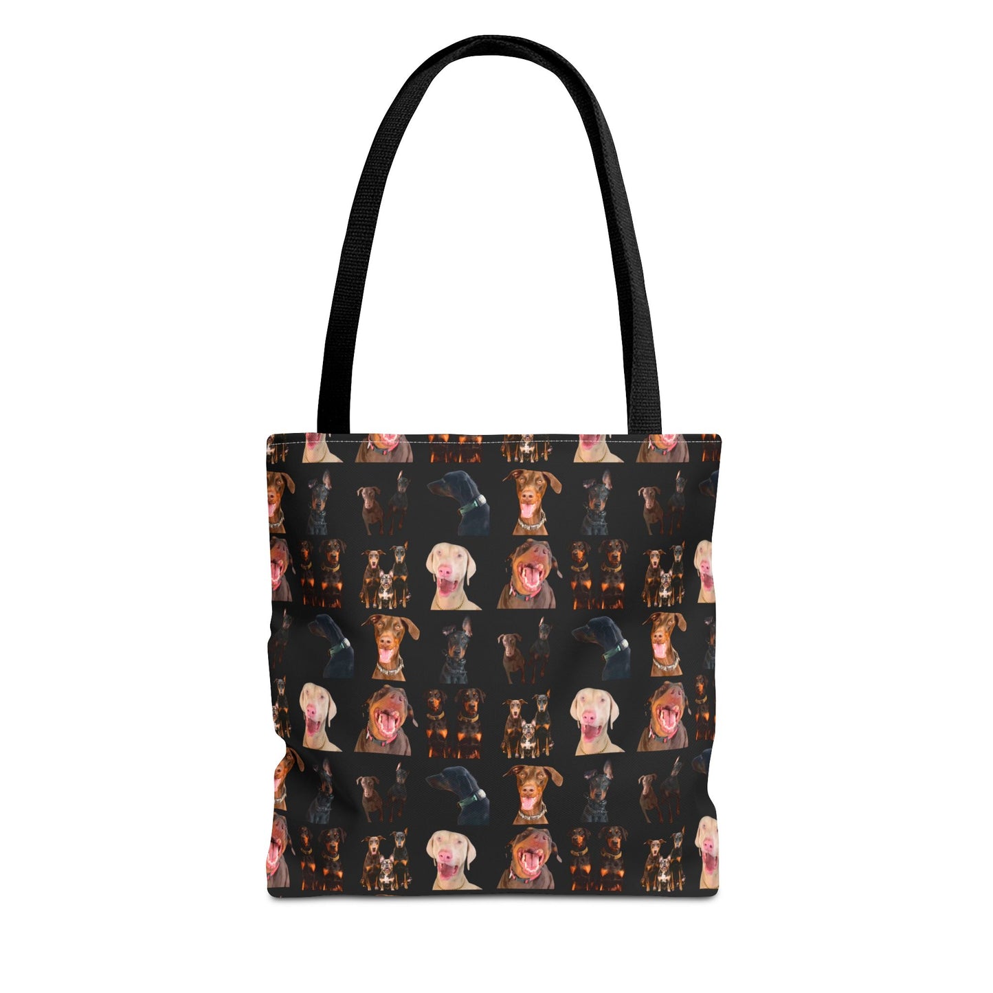Edition 9 Doberman Model Pattern Black Tote Bag
