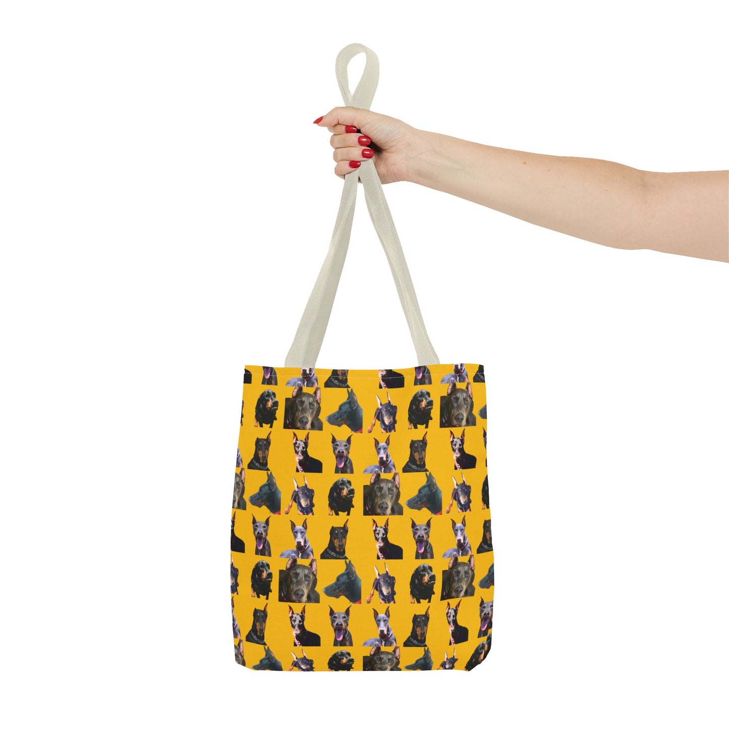 Edition 11 Doberman Model Pattern Yellow Tote Bag