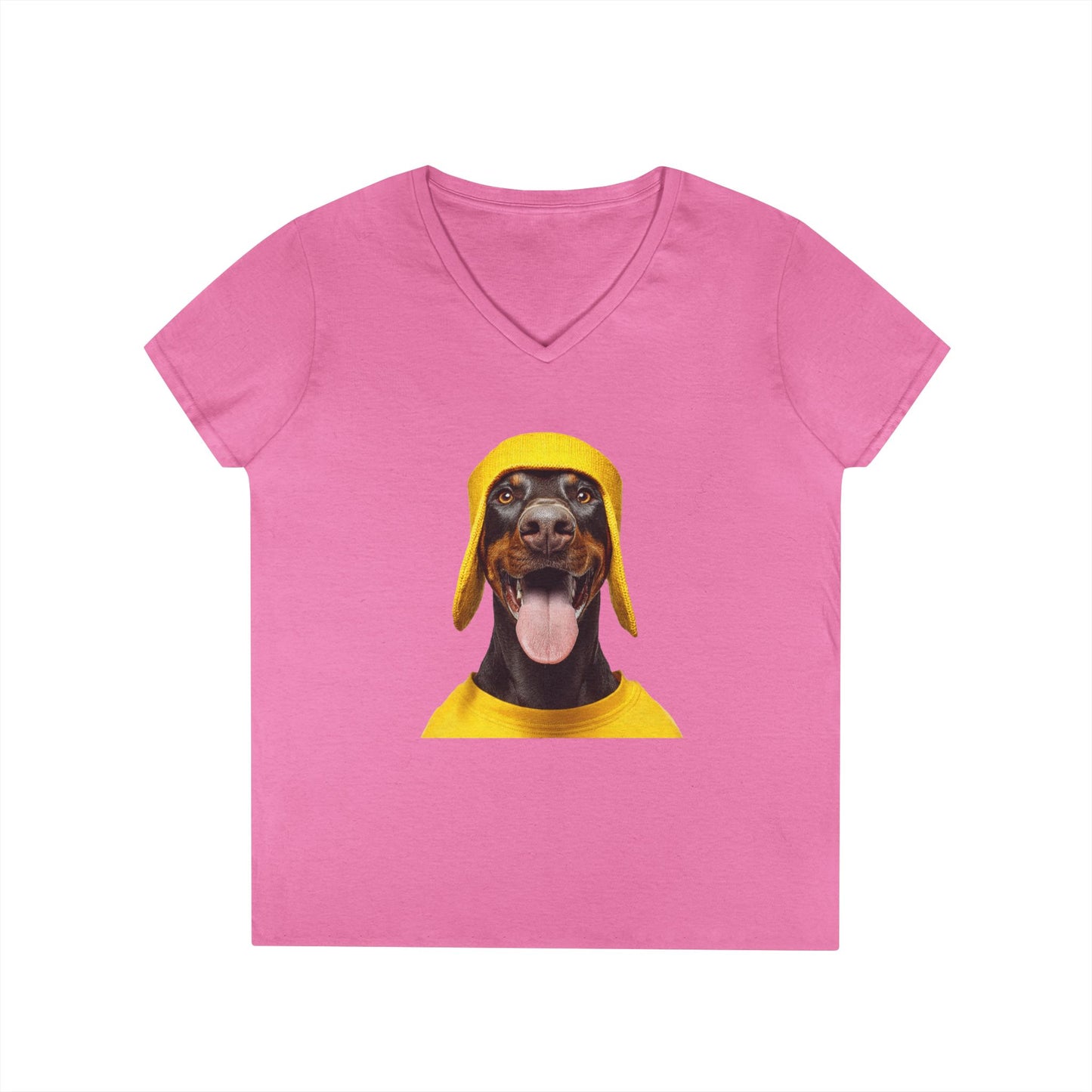Doberman 3 V-Neck Tee Shirt for Women