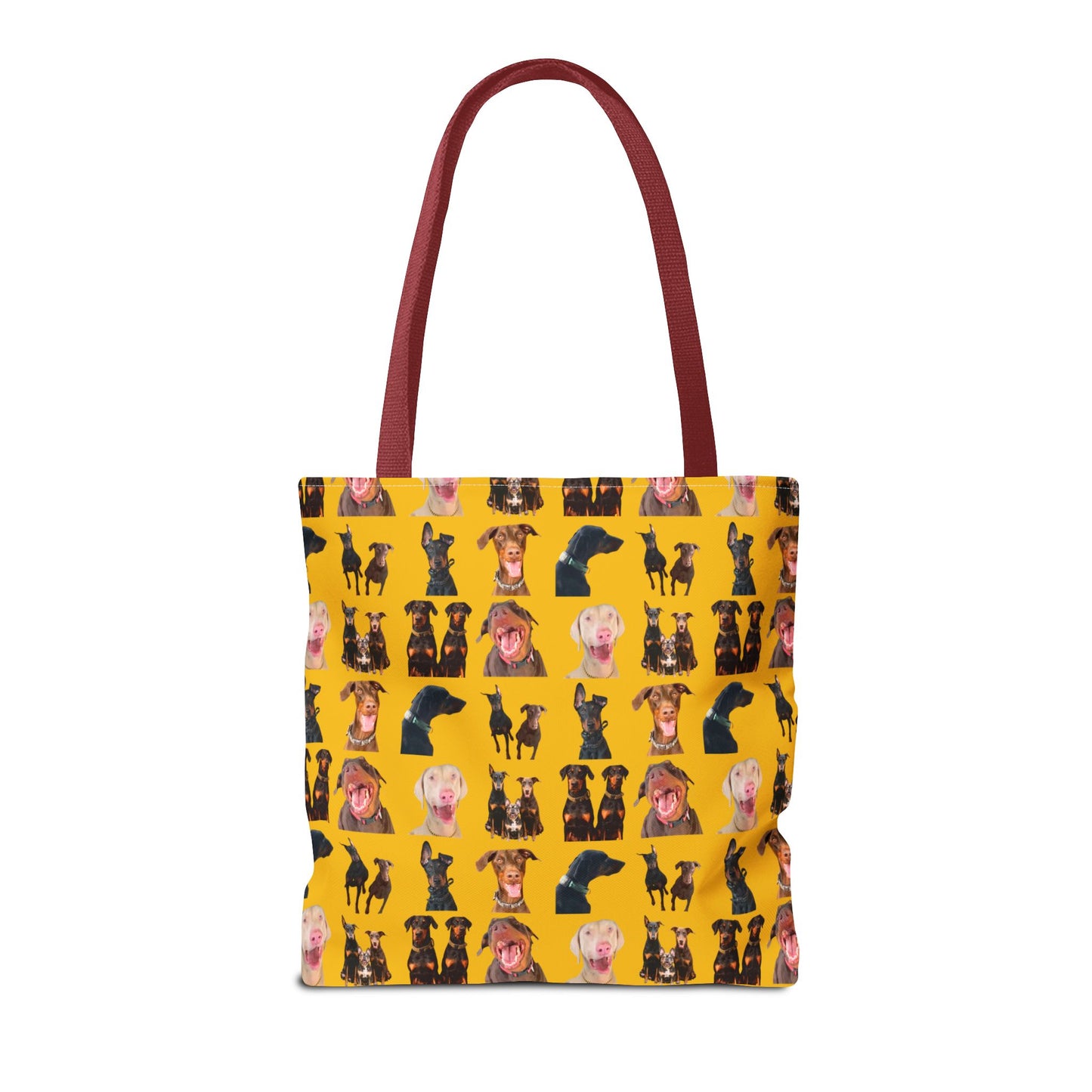 Edition 9 Doberman Model Pattern Yellow Tote Bag