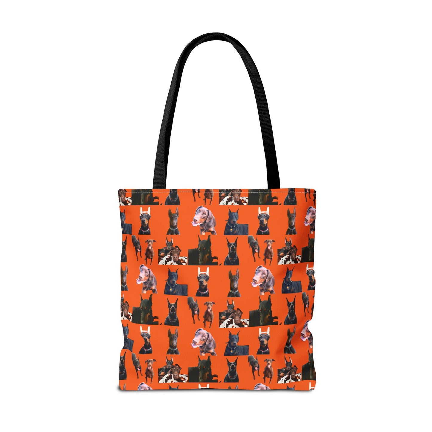 Edition 10 Doberman Model Pattern Orange Tote Bag