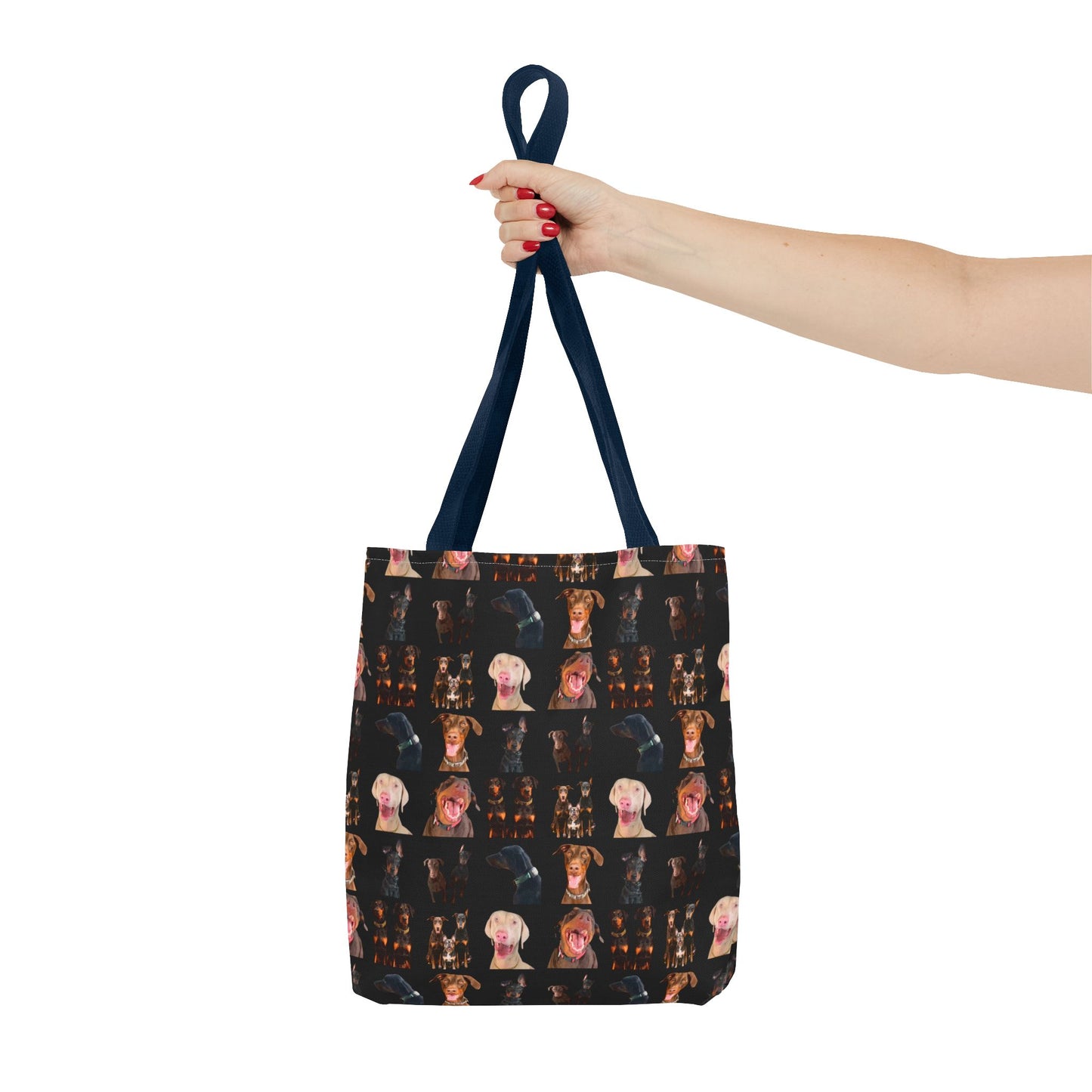 Edition 9 Doberman Model Pattern Black Tote Bag