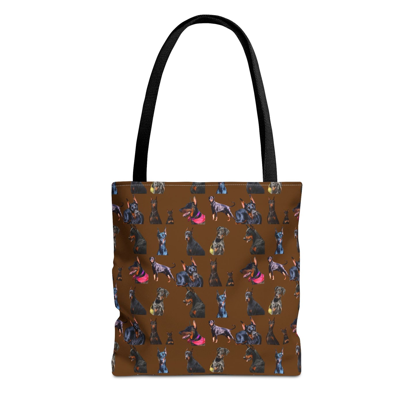 Edition 7 Doberman Model Pattern Brown Tote Bag
