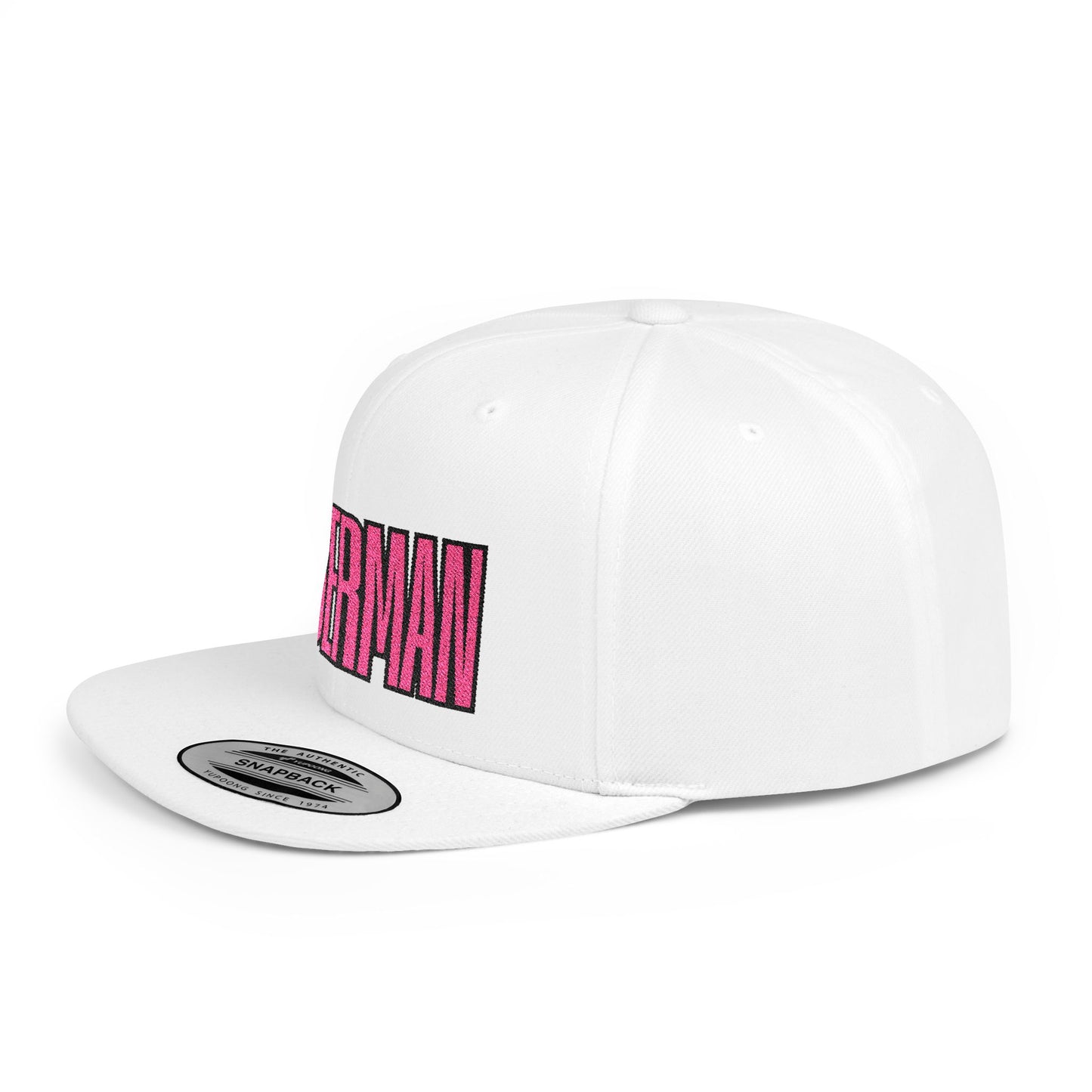 Doberman 6 Embroidered Flat Bill Snapback