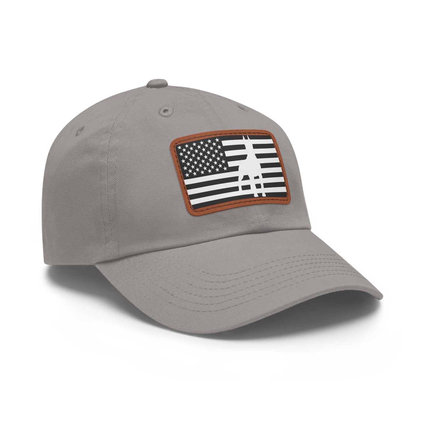 Doberman Protect 1 Dad Hat with Leather Patch (Rectangle)