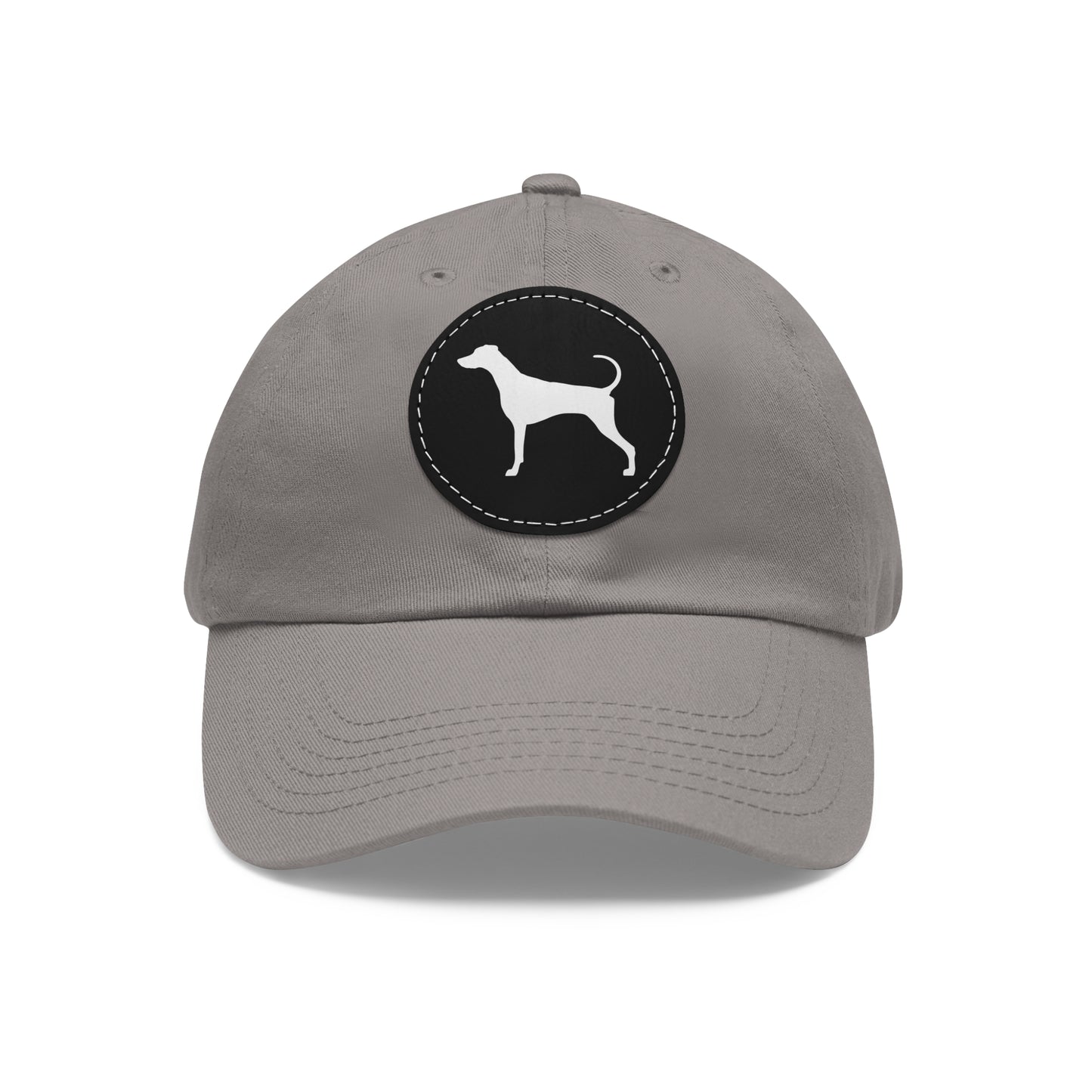 N 7 Dad Hat with Leather Patch (Round)