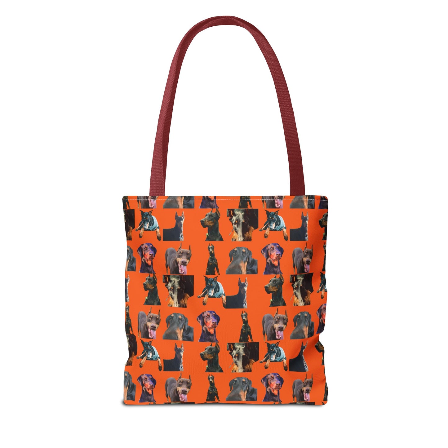 Edition 3 Doberman Model Pattern Orange Tote Bag