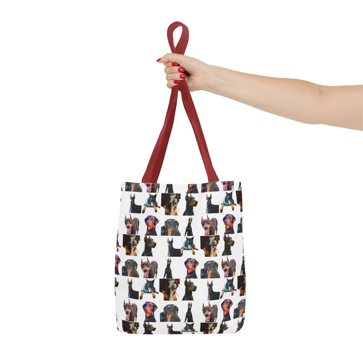 Edition 3 Doberman Model Pattern White Tote Bag