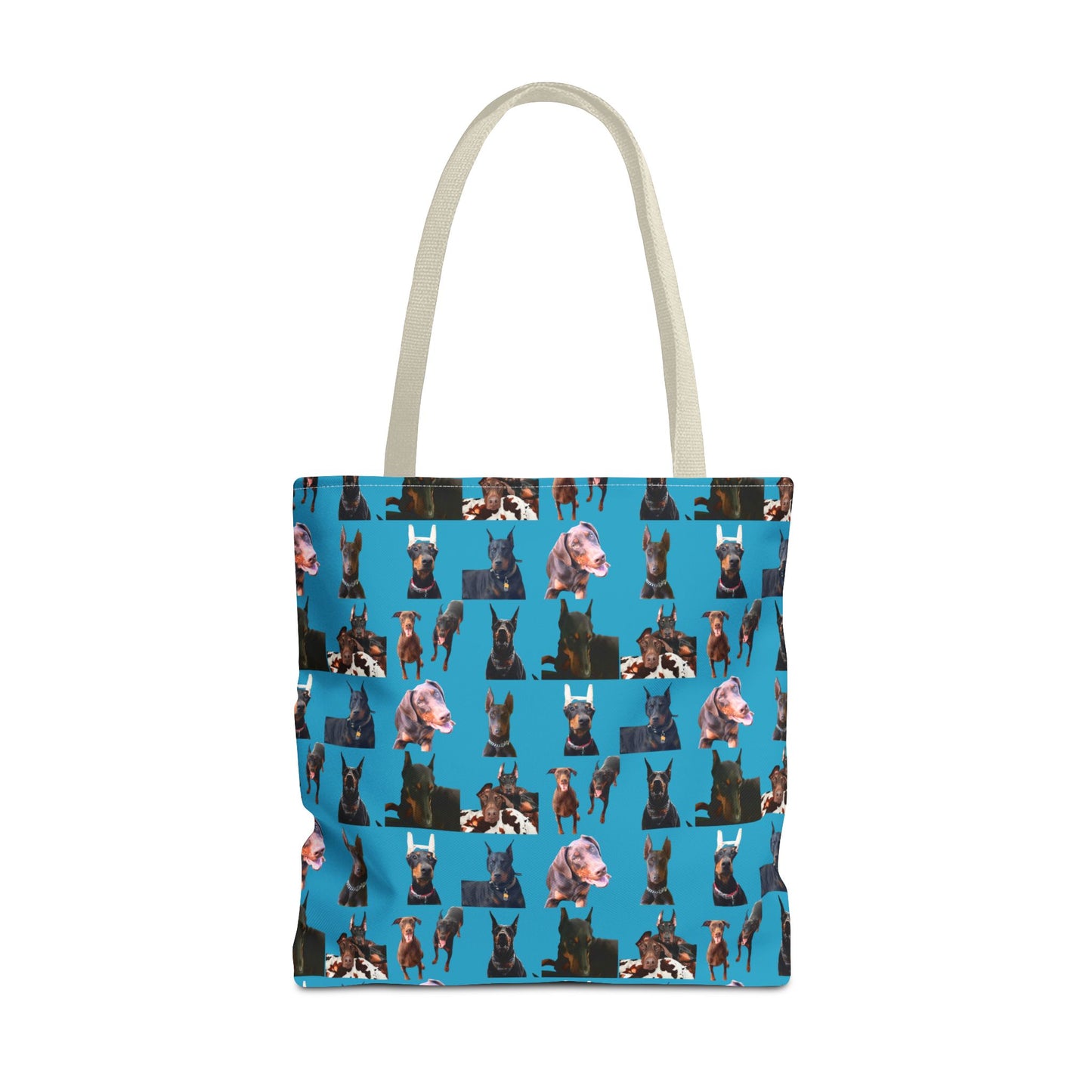 Edition 10 Doberman Model Pattern Turquoise Tote Bag