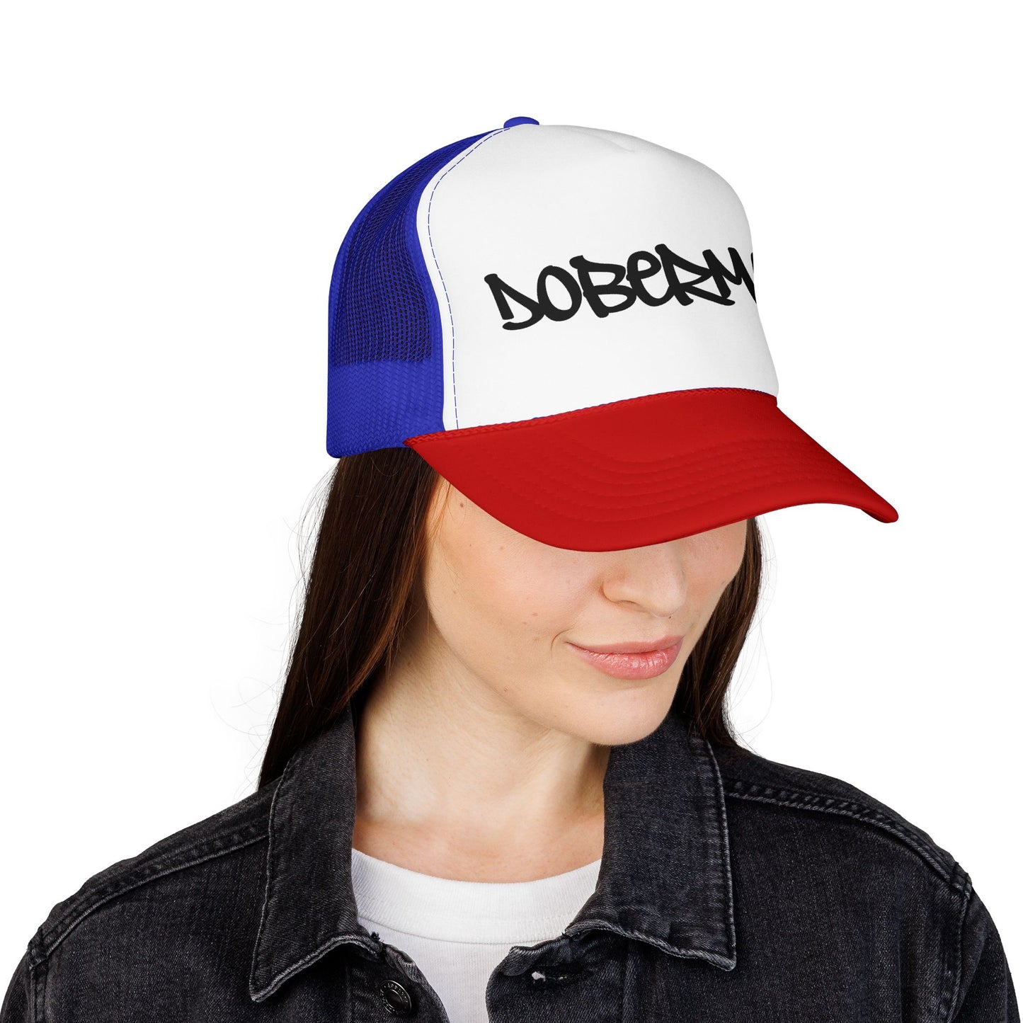 Doberman Graffiti Foam Trucker Hat Made in USA
