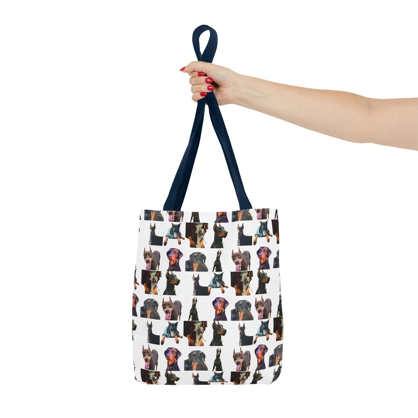 Edition 3 Doberman Model Pattern White Tote Bag