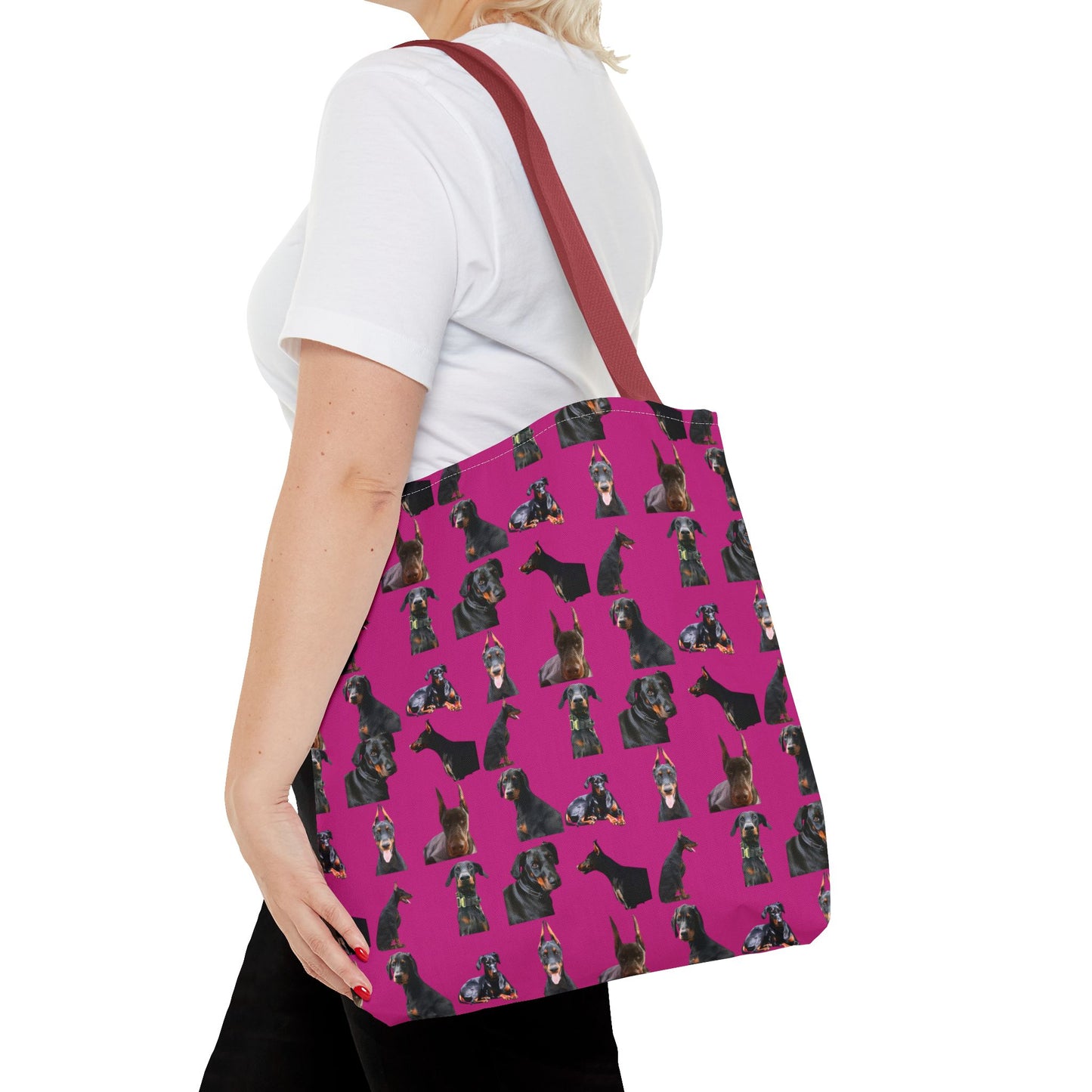 Edition 6 Doberman Model Pattern Pink Tote Bag