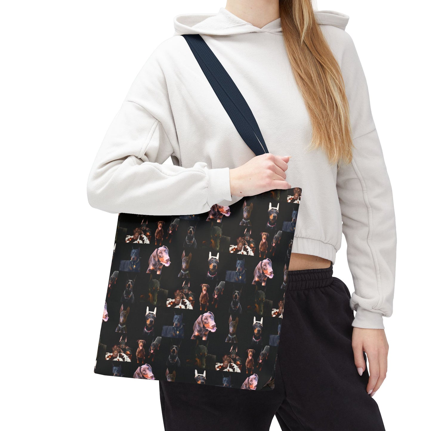 Edition 10 Doberman Model Pattern Black Tote Bag