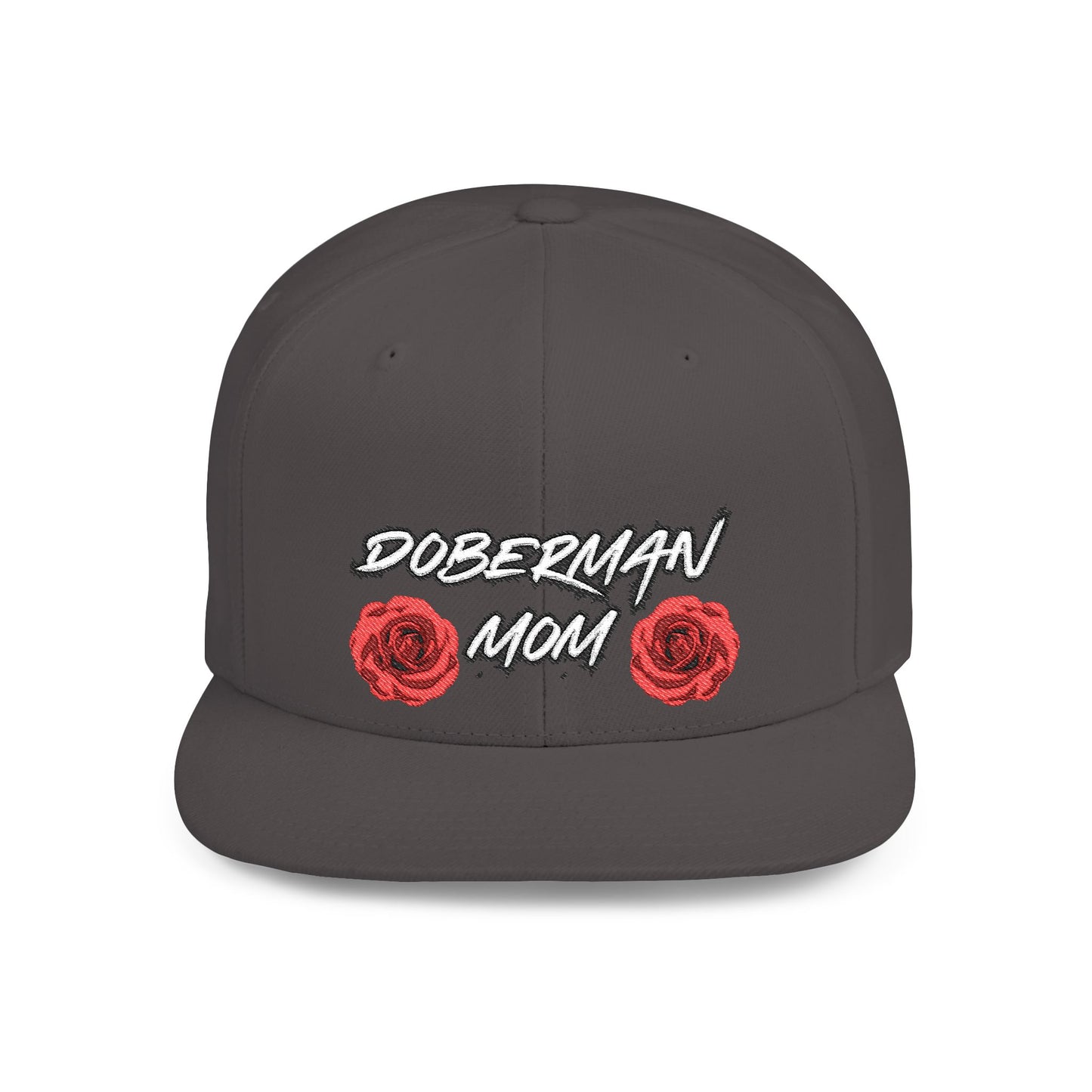 Mom 1 Embroidered Flat Bill Snapback