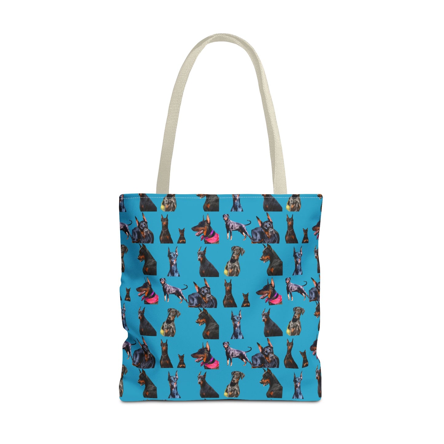 Edition 7 Doberman Model Pattern Turquoise Tote Bag