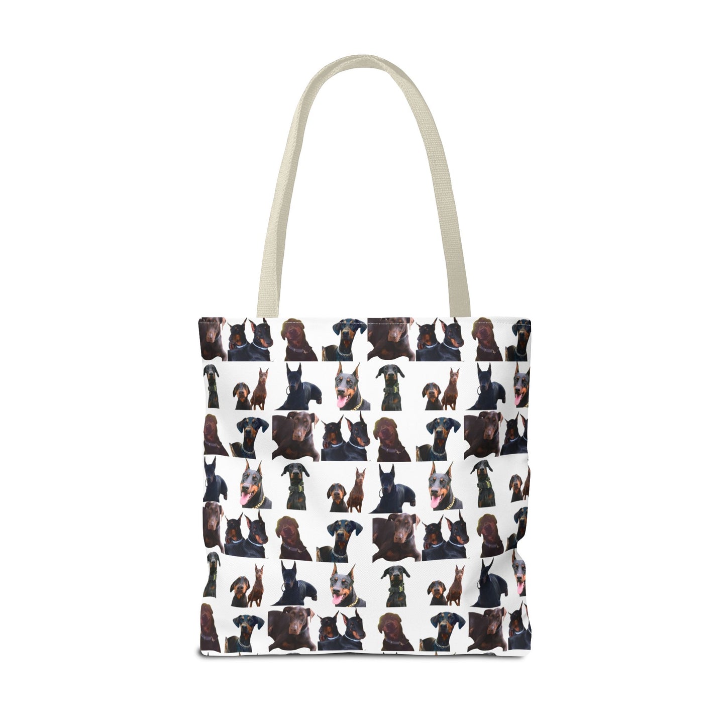 Edition 5 Doberman Model Pattern White Tote Bag
