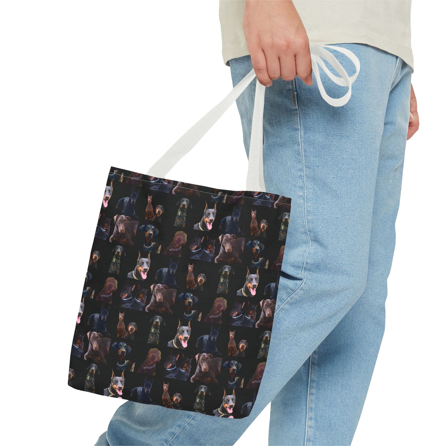 Edition 5 Doberman Model Pattern Black Tote Bag