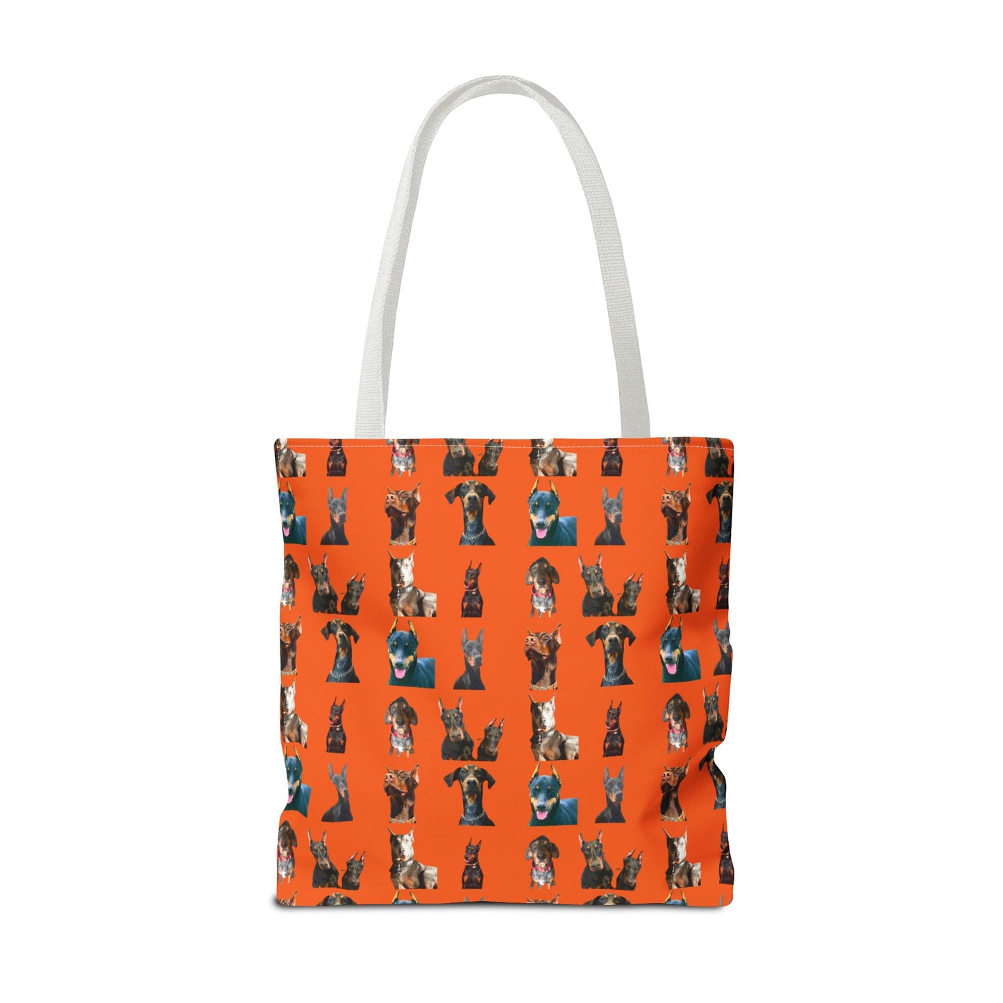 Edition 4 Doberman Model Pattern Orange Tote Bag