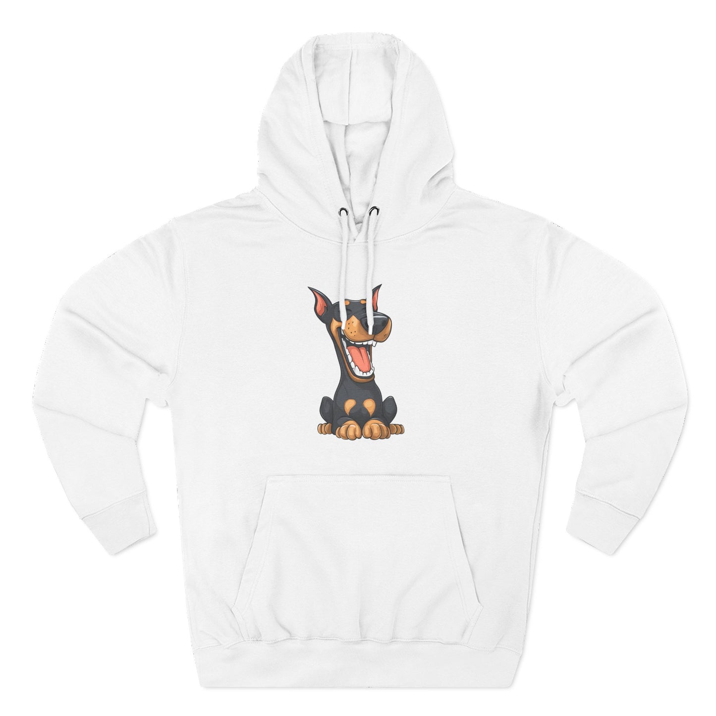 Doberman Cartoon 3 Three-Panel Fleece Hoodie