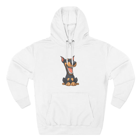 Doberman Cartoon 3 Three-Panel Fleece Hoodie