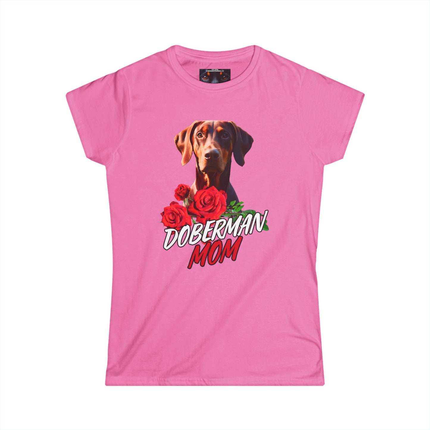 Doberman Mom 3 Women's Softstyle Tee