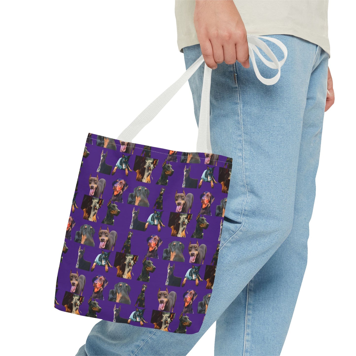 Edition 3 Doberman Model Pattern Purple Tote Bag