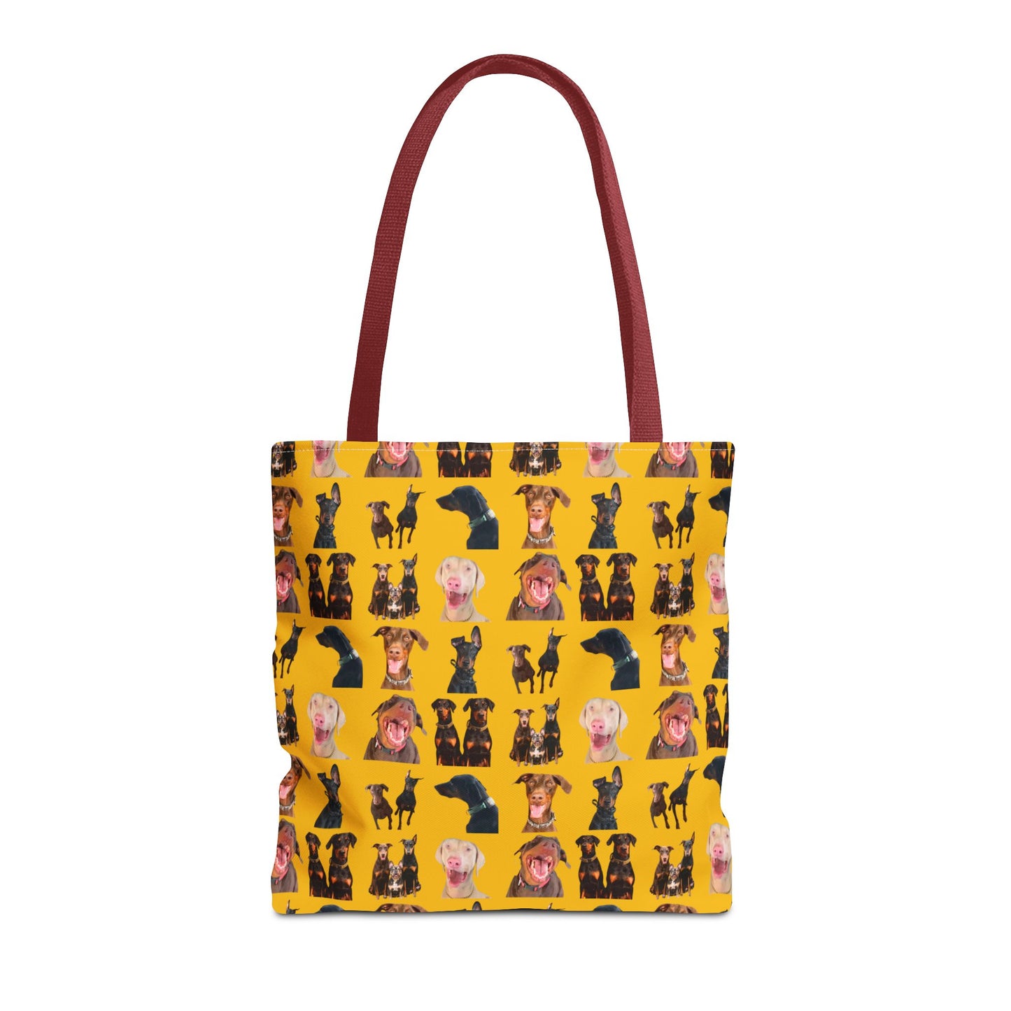 Edition 9 Doberman Model Pattern Yellow Tote Bag