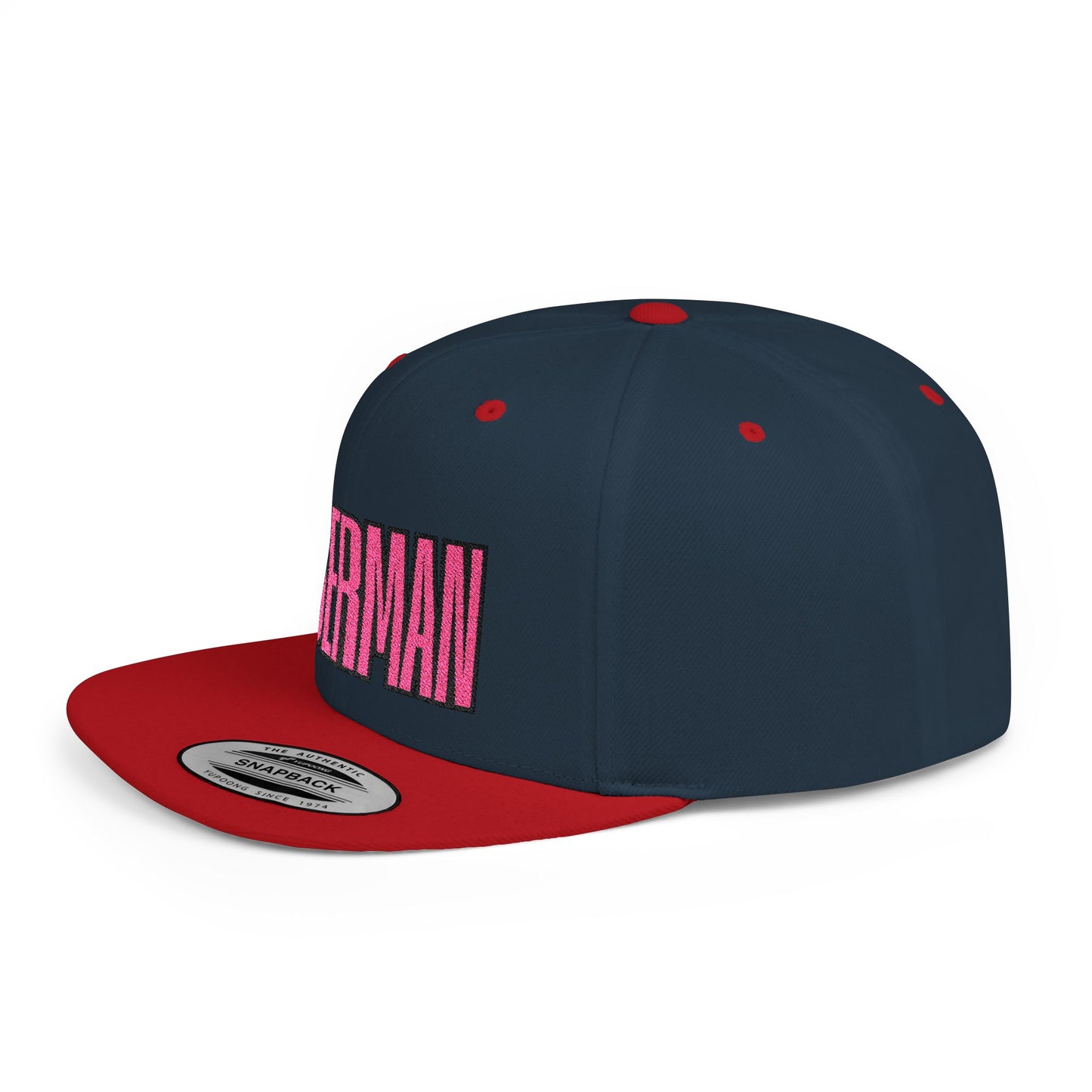 Doberman 6 Embroidered Flat Bill Snapback