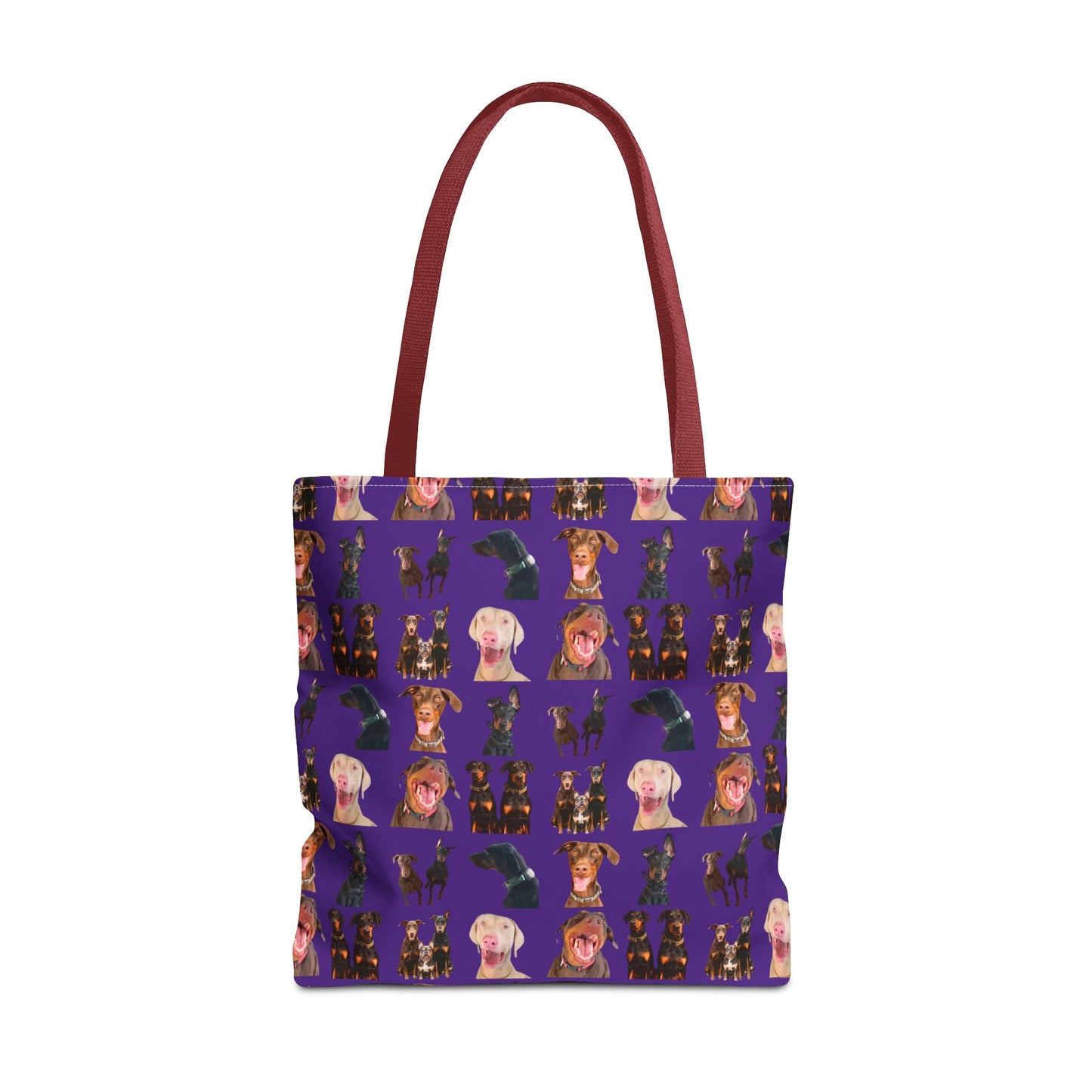 Edition 9 Doberman Model Pattern Purple Tote Bag