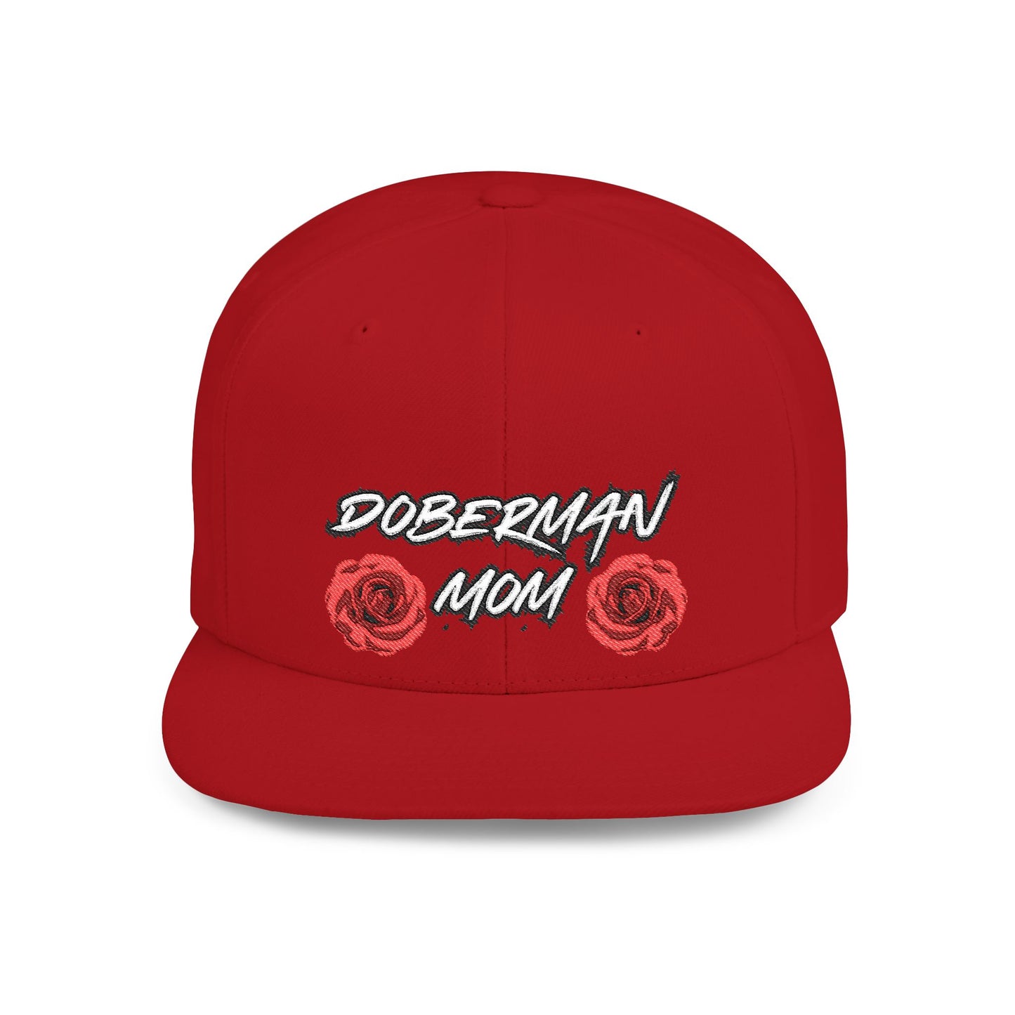 Mom 1 Embroidered Flat Bill Snapback