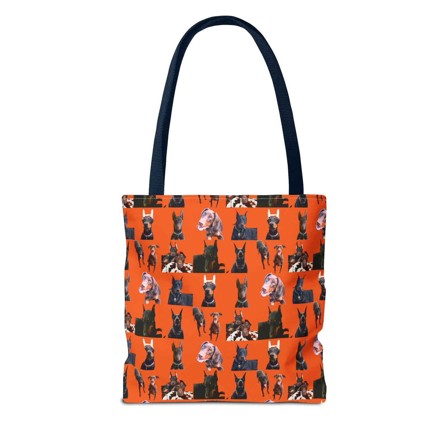Edition 10 Doberman Model Pattern Orange Tote Bag