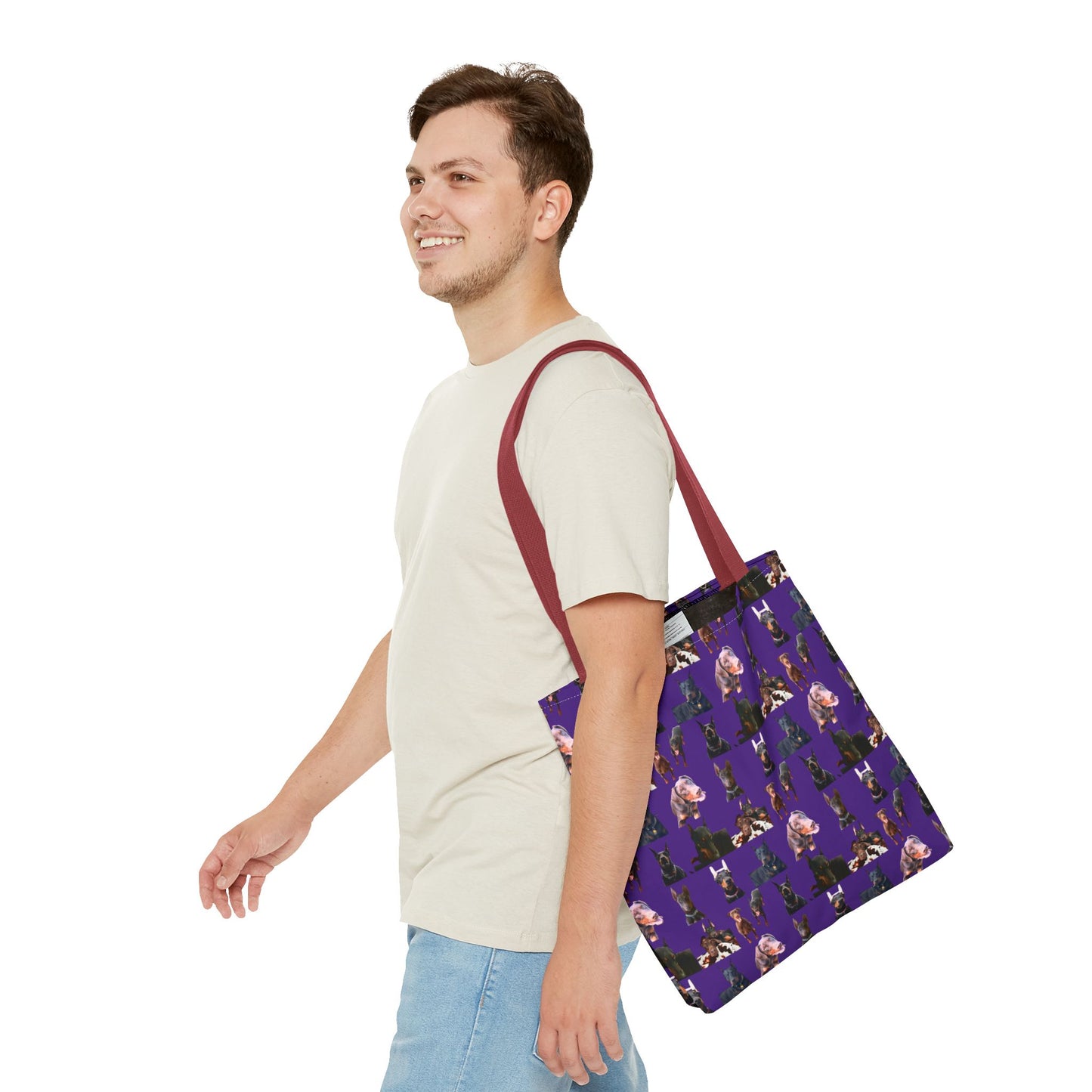 Edition 10 Doberman Model Pattern Purple Tote Bag