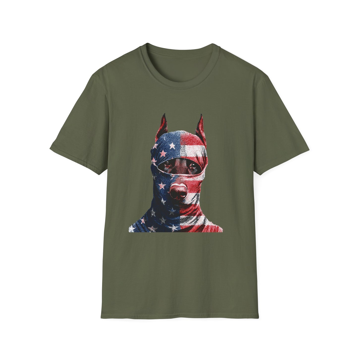 Doberman 2 Portrait T‑Shirt