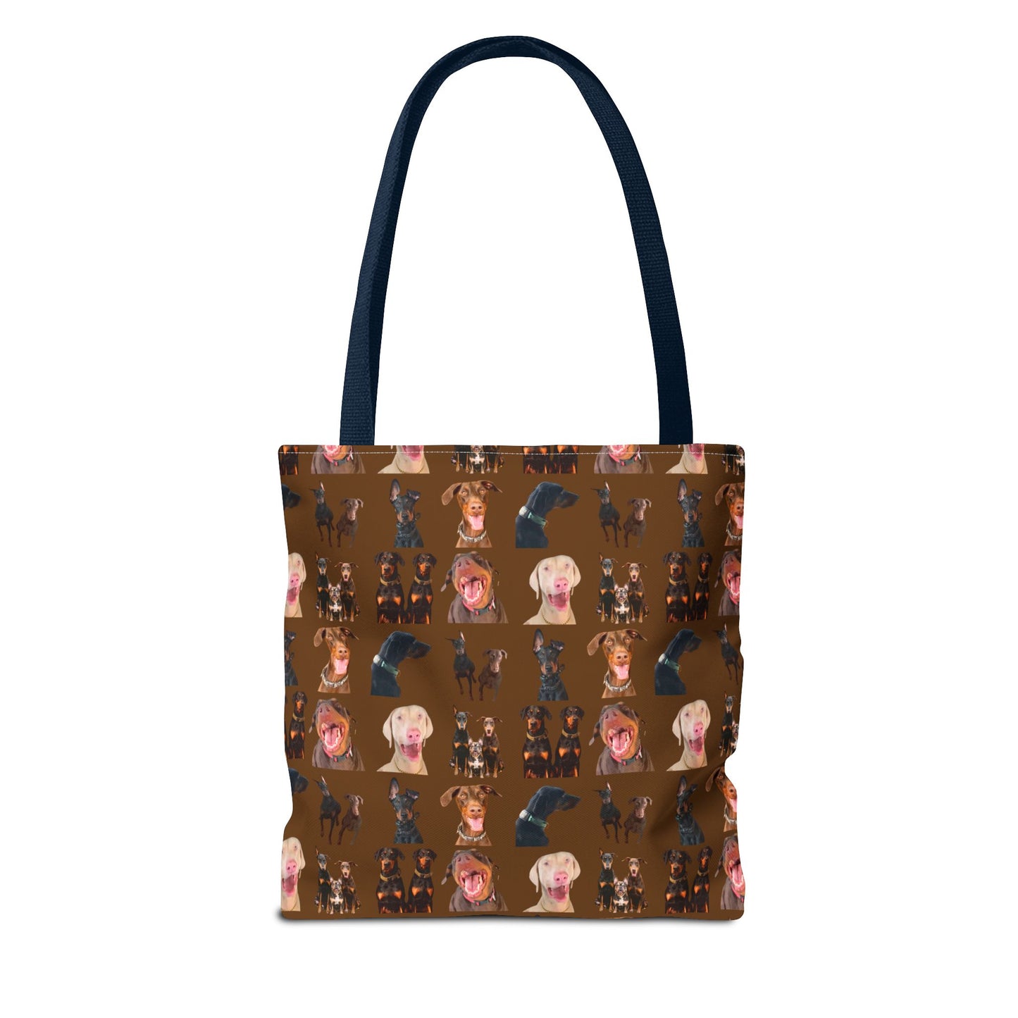 Edition 9 Doberman Model Pattern Brown Tote Bag