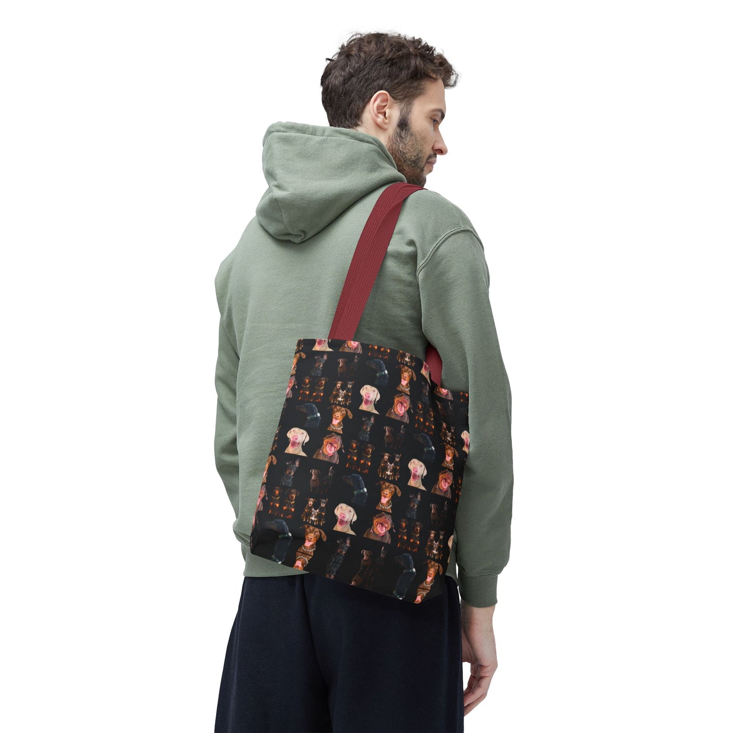 Edition 9 Doberman Model Pattern Black Tote Bag